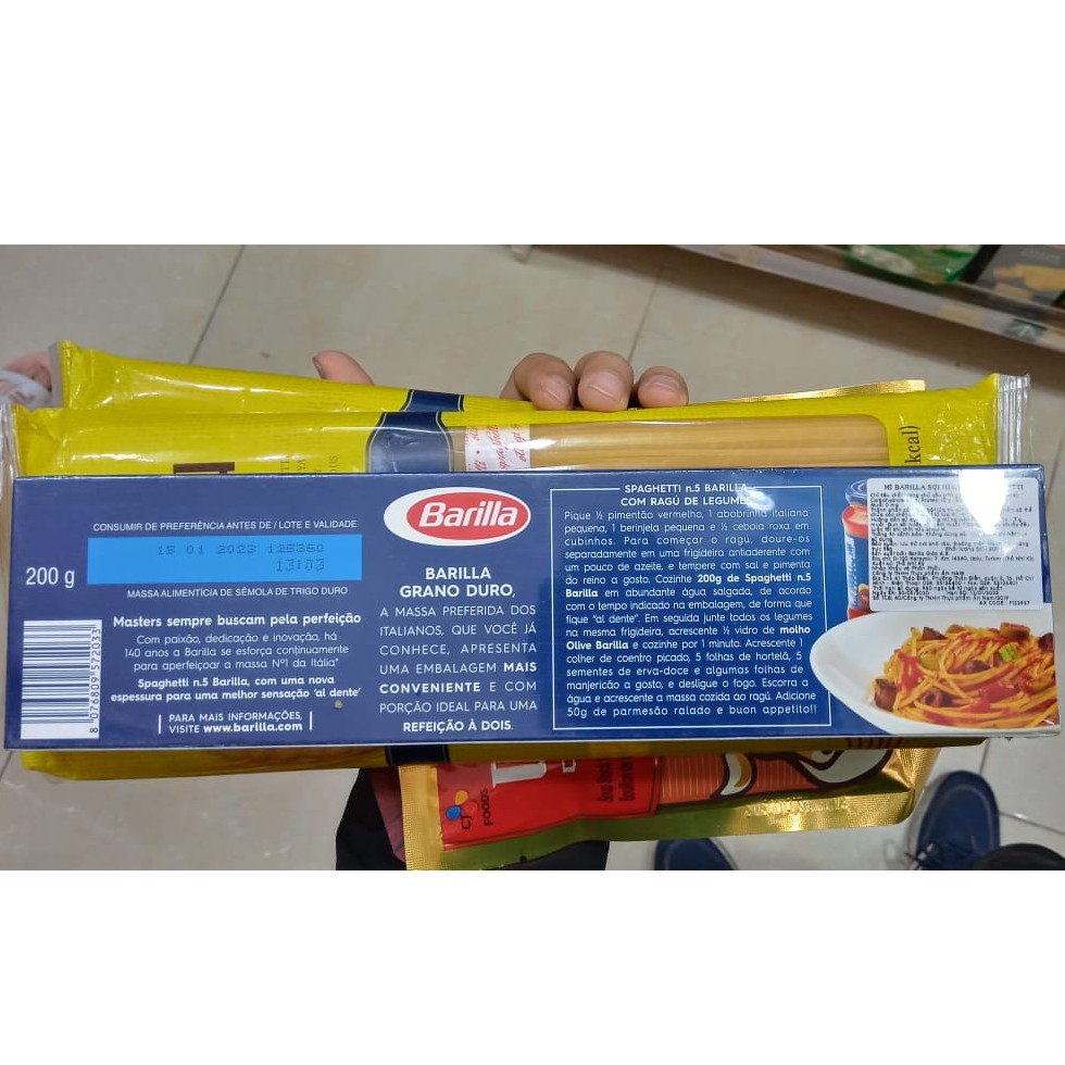 mì ý spaghetti Barrila số 5 200g - 스파게티