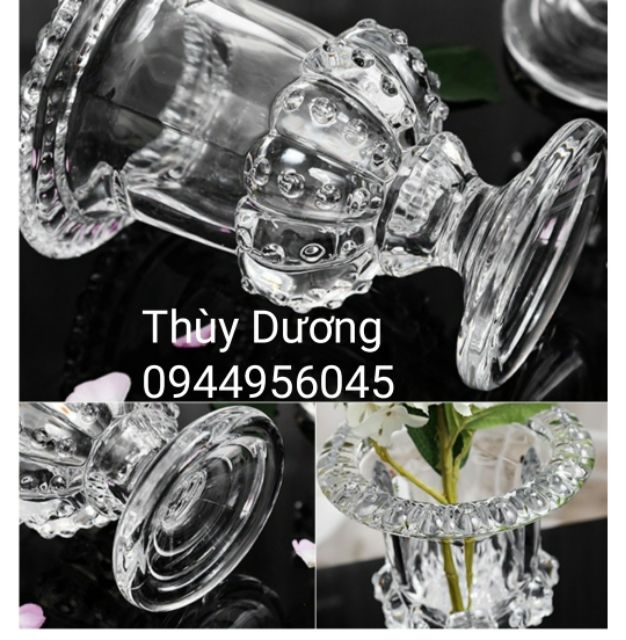 LY THỦY TINH CẮM PHẬT THỦ- LY CẮM HOA NGHỆ THUẬT