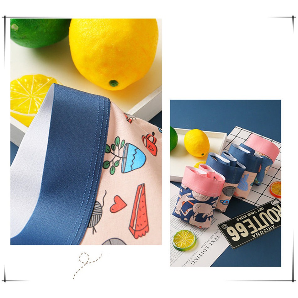 Quần lót boxer vải cotton in họa tiết tùy chọn thời trang cho nam