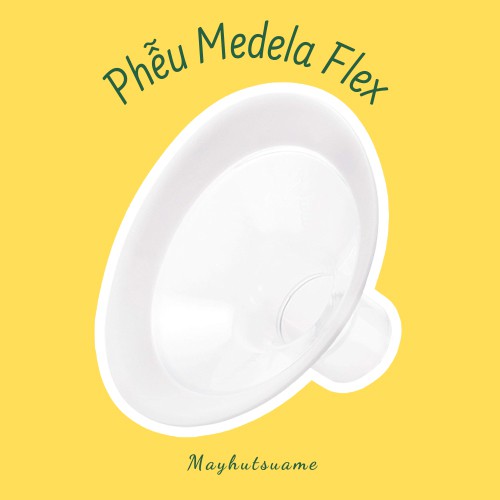 Phễu Medela Flex vành mềm silicon hình Oval - nguyên hộp nguyên tem - dùng cho máy hút sữa Medela