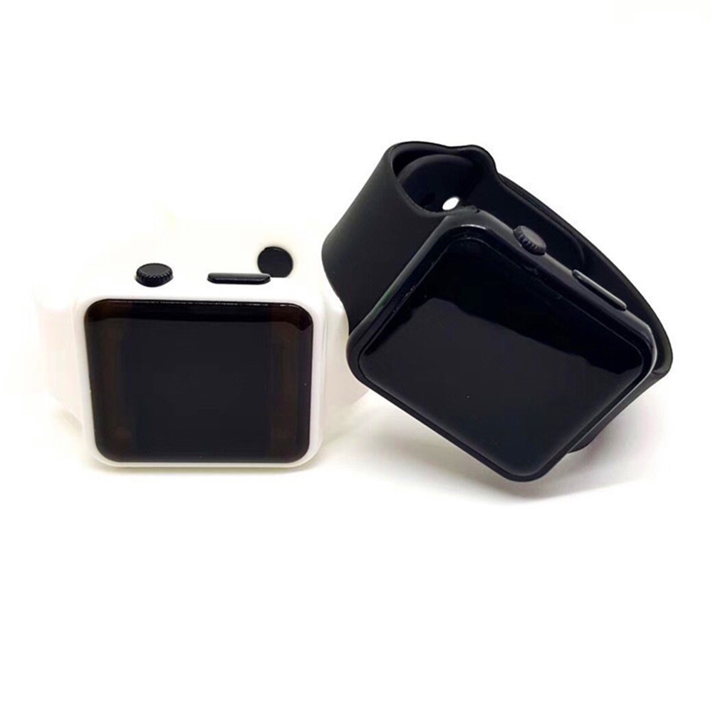 Đồng Hồ Đeo Tay Bằng Nhựa Có Đèn Led Kỹ Thuật Số Hình Chữ Nhật Dành Cho Nam Và Nữ