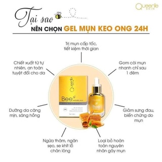 GEL MỤN KEO ONG QUEENEIE SKIN GOM CỒI MỤN CẤP TỐC SAU 24H