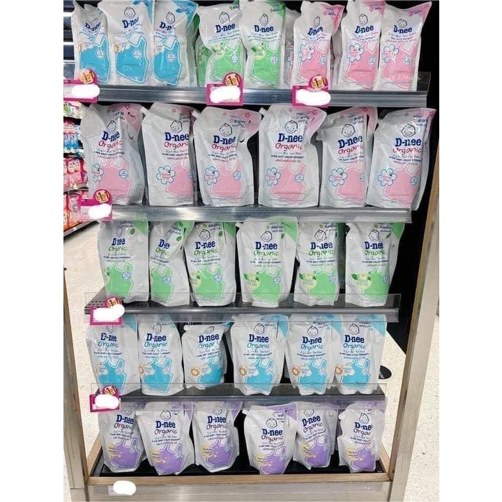 Túi 1400ml nước giặt xả quần áo sơ sinh Dnee 2in1 an toàn cho da em bé hàng nội địa Thái lưu hương lâu