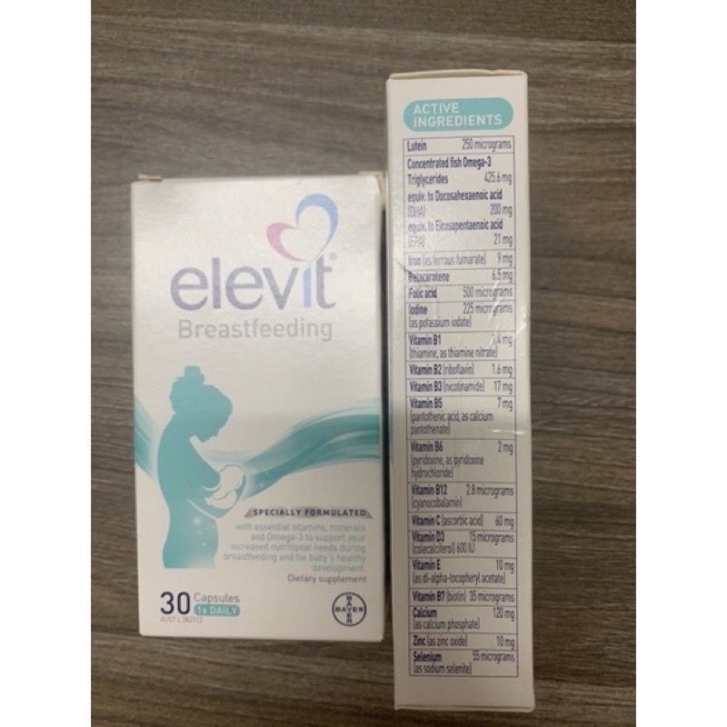 [ HÀNG CHÍNH HÃNG ] Vitamin tổng hợp Elevit sau sinh & cho con bú Elevit Breastfeeding Multivitamin 30 viên