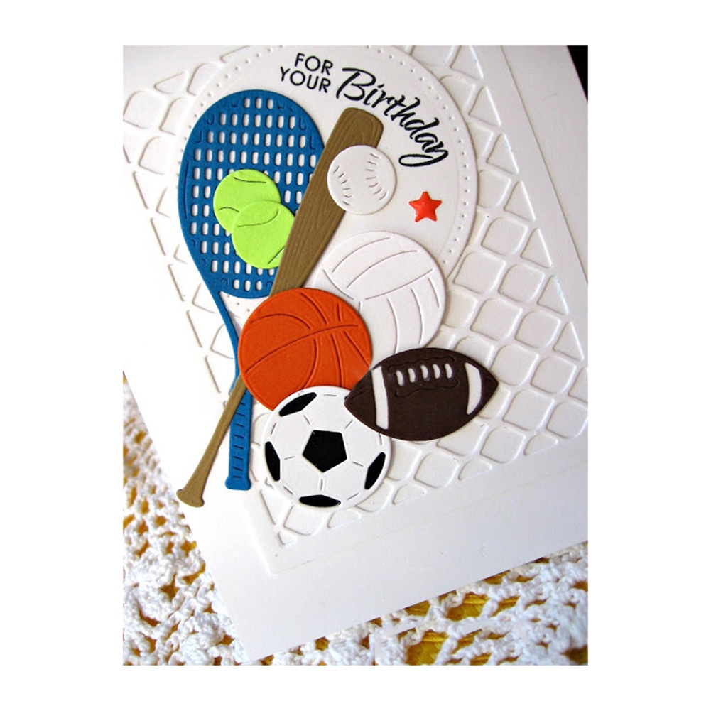 【Green】Sports Ball Metal Cutting Dies DIY Scrapbook Paper Cards Decor Punch Stencil