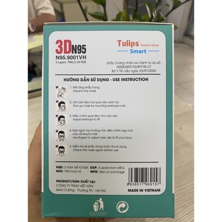Combo 5 Khẩu trang 3D N95 Tulips (5cái)