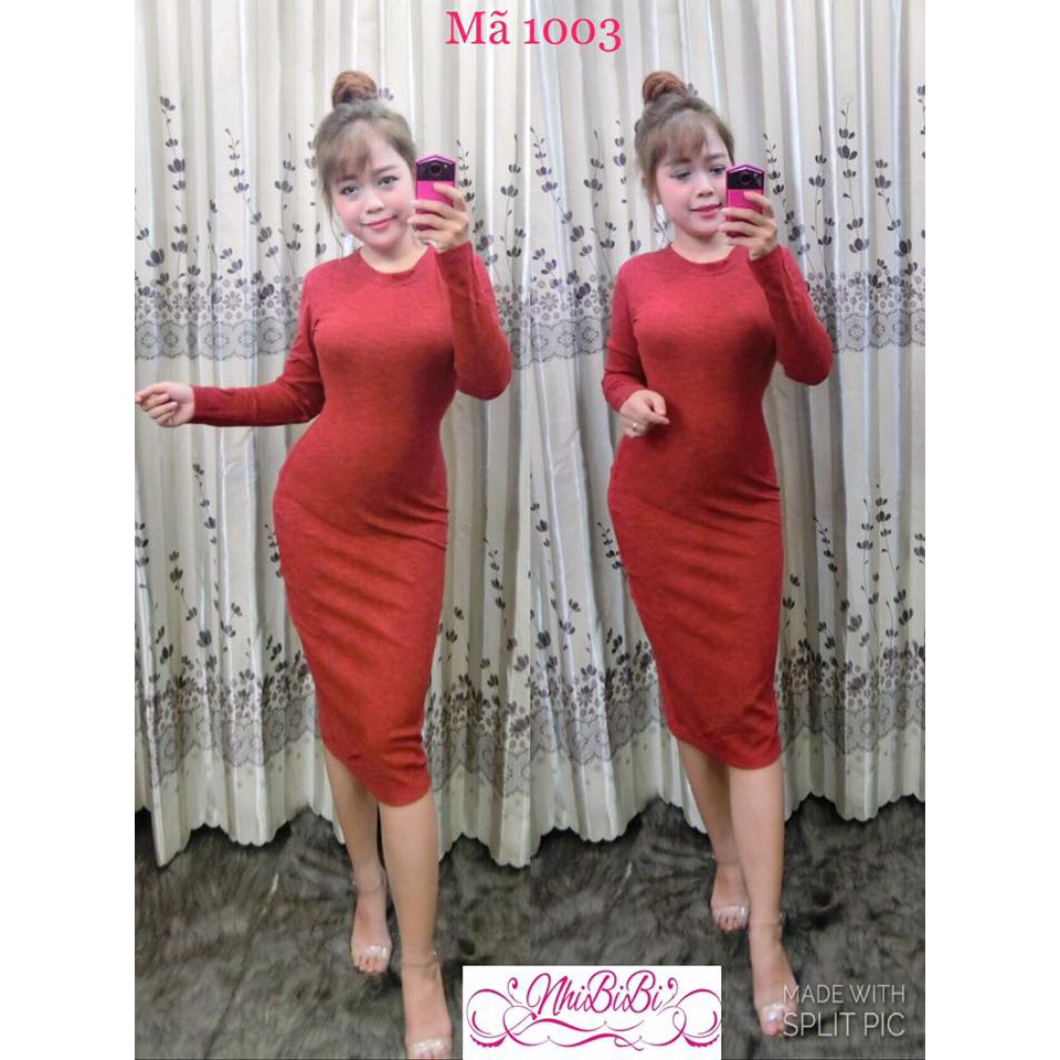 sales_ đầm body tay dài