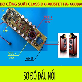 BO CÔNG SUẤT CLASS D 8 MOSFET PA- 6000