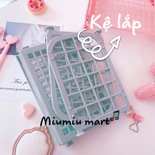 Kệ Nhựa Mini 2 Tầng Đựng Đồ Đa Năng Siêu Xinh - MiuMiu Mart