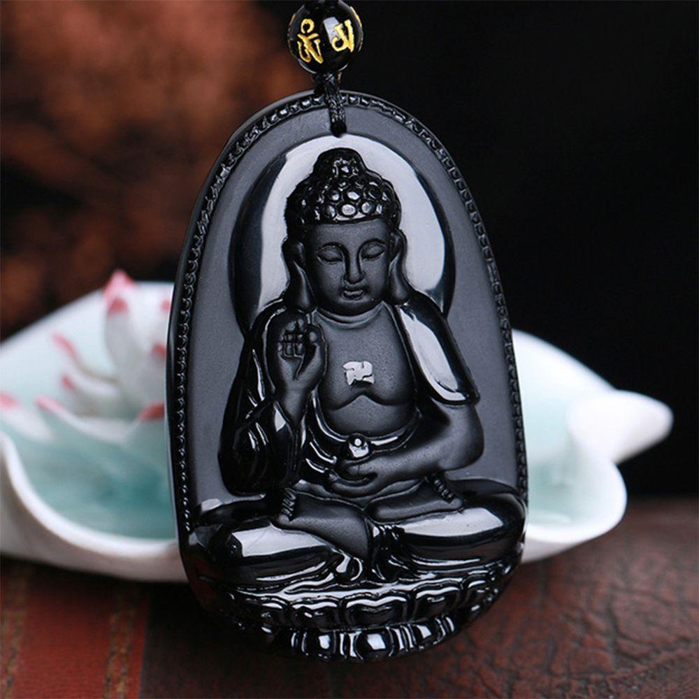 Vòng cổ Mặt Hình Phật Màu Đen Thời Trang