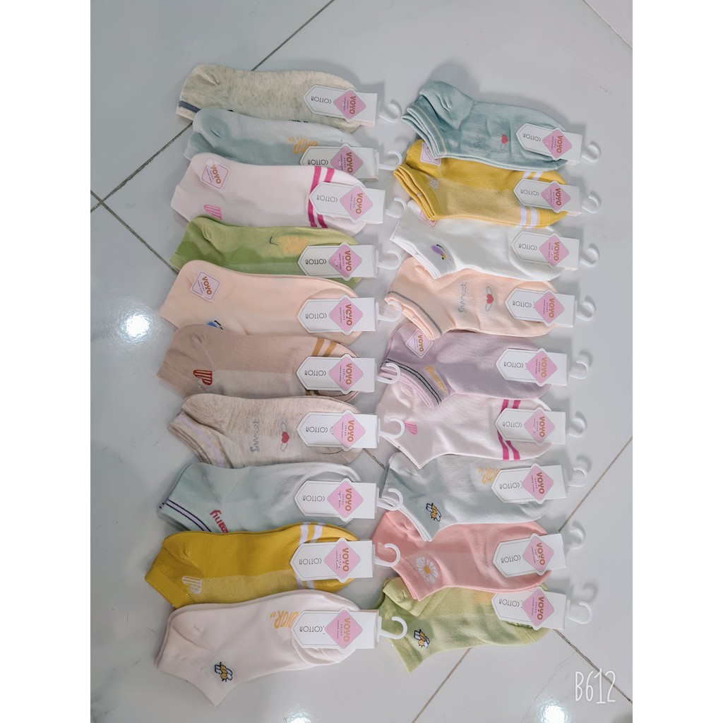 VỚ CỔ NGẮN CUTE CÓ LƯỚI THOÁNG KHÍ