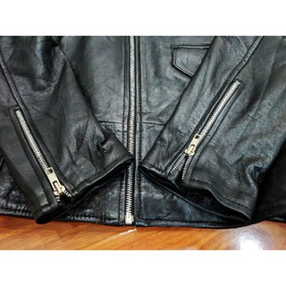 Áo Biker Da thật da dê 100%