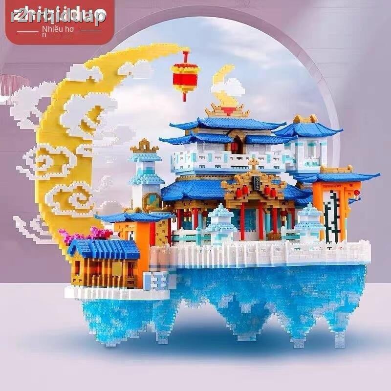 [hàng mới]Snow Swan Lake Castle Hogwarts dành cho người lớn quà tặng đồ chơi giáo dục Lego tương thích