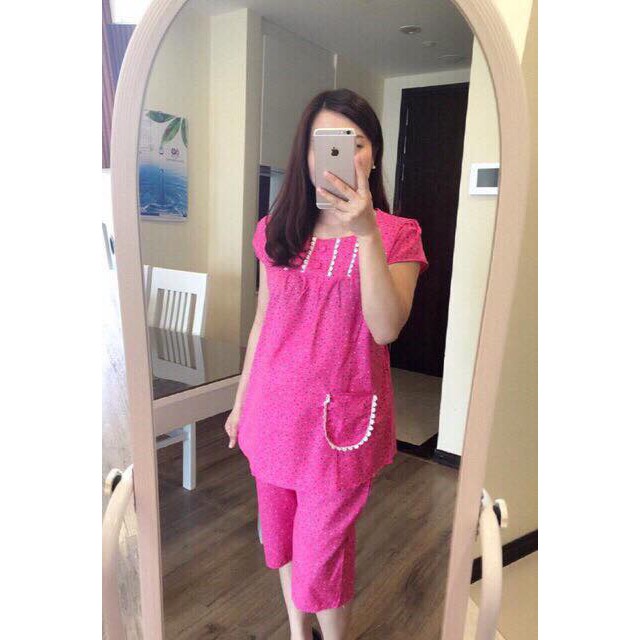 Bộ đồ bầu chất thô đẹp, mát