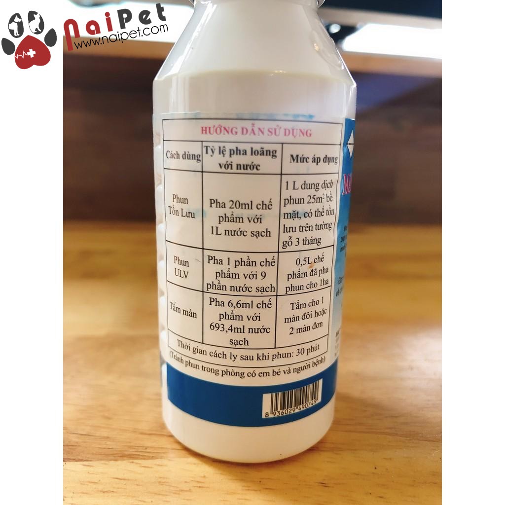 Diệt Trừ Ruồi Muỗi Trong Gia Dụng Và Y Tế Map Permethrin 50 Ec Lọ 100ml
