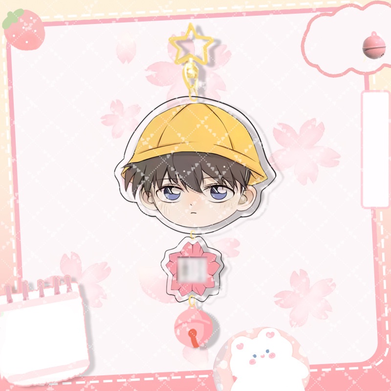 (school) Móc khóa IN HÌNH Thám tử lừng danh Conan treo lục lạc anime chibi mica trong acrylic quà tặng xinh xắn