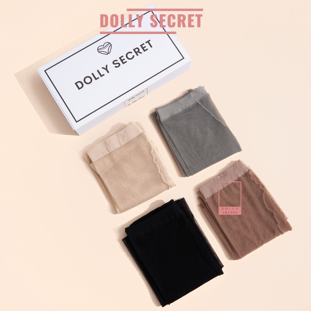 Quần tất giấy xuyên thấu tàng hình Hàn Quốc siêu mỏng siêu dai không rách dọc giá rẻ cho nữ DOLLY SECRET T12