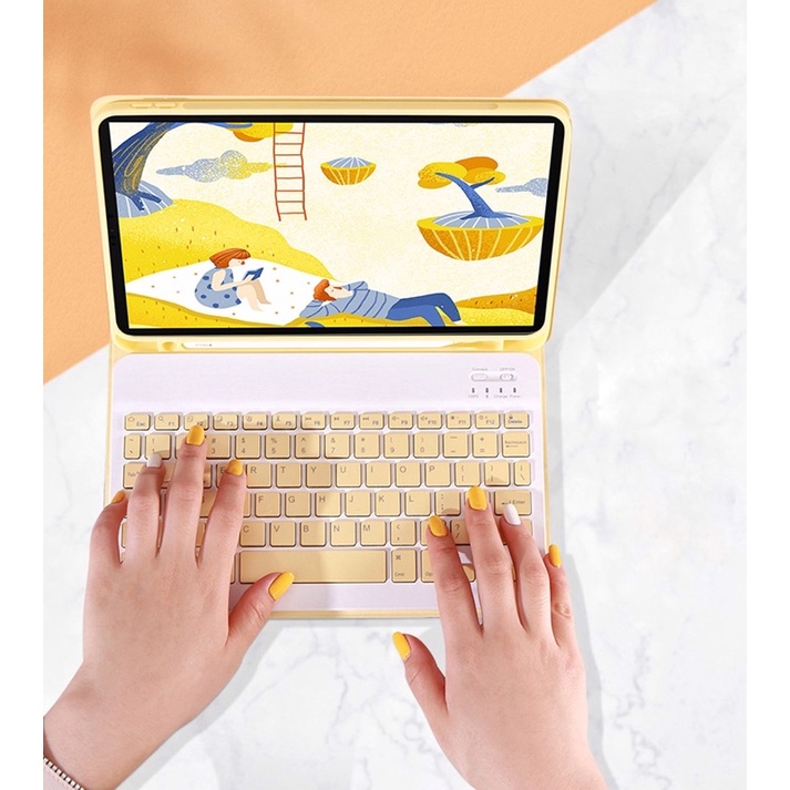 ship hoả tóc/ship grab combo bao da bàn phím bluetooth có trackpad cho  pro 11 in/ ip air 4 tại nguyễn gia group quận 5