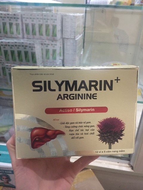 Viên uống Silymarin + Arginine hỗ trợ các bệnh về gan (H/60 V)