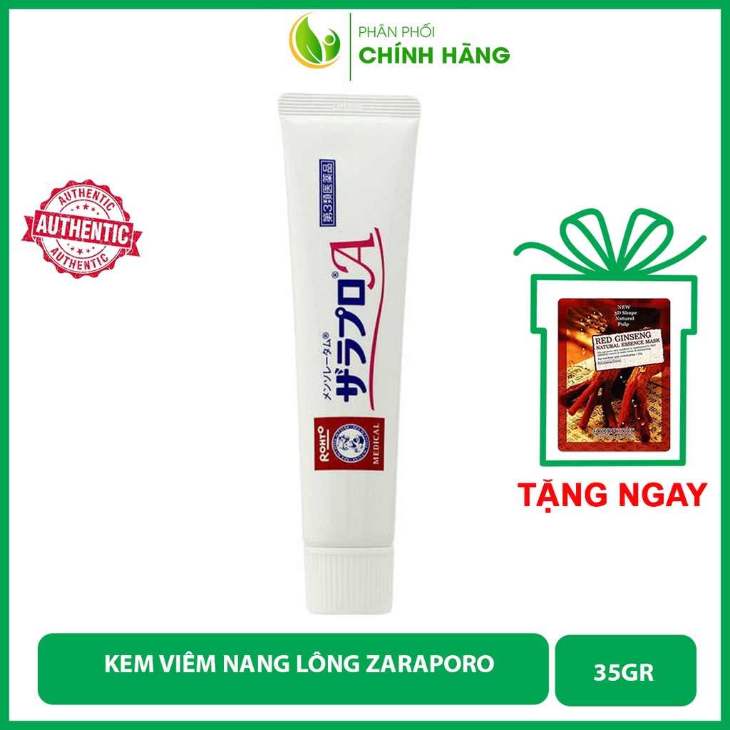 Kem Viêm Nang Lông Zaraporo Rohto Nhật Bản chính hãng 35g