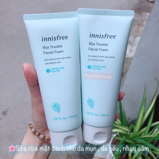 SỮA RỮA MẶT DÀNH CHO DA MỤN INNISFREE BIJA TROUBLE FACIAL FOAM