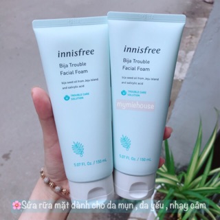 SỮA RỮA MẶT DÀNH CHO DA MỤN INNISFREE BIJA TROUBLE FACIAL FOAM