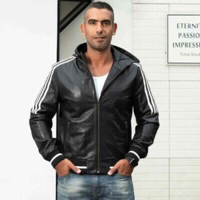 Áo da có mũ zara man