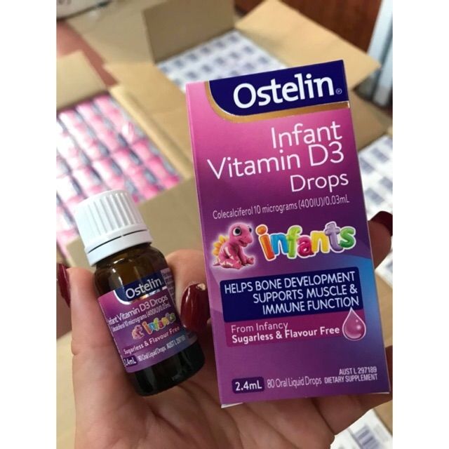 Vitamin D3 Drops Ostelin 2.4ml cho bé từ sơ sinh