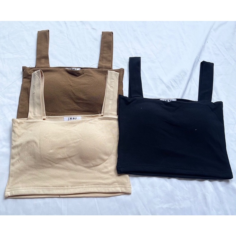 Áo croptop 2 dây bảng to có đệm ngực