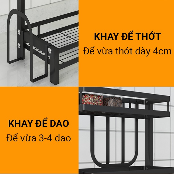 Kệ Để Gia Vị Thông Minh 2-3 Tầng Tiện Lợi - Nội Thất 3A Cao Cấp Chất Liệu Chống Han Gỉ