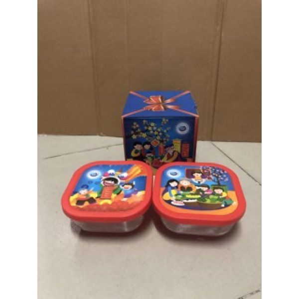 Set 2 thố thuỷ tinh vuông đựng thực phẩm