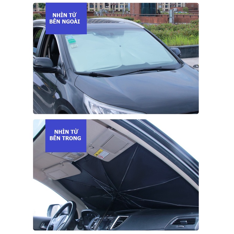 Dù Che Nắng Kính Lái Ô Tô  Ô Che Kính Lái Ô Tô Cao Cấp - Chông Nắng, Tia Tử Ngoại Ăn Mòn Xe