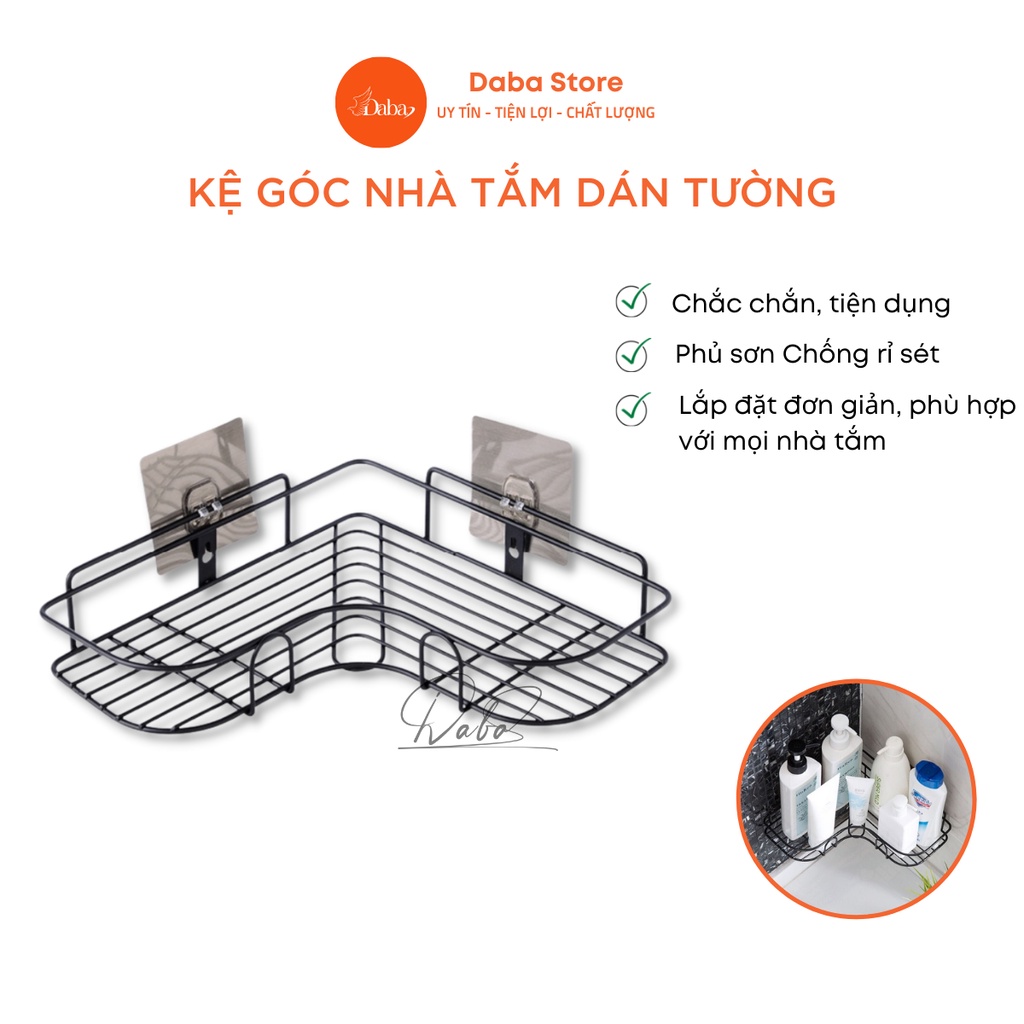 Kệ góc dán tường chắc chắn , kệ nhà tắm tiện lợi