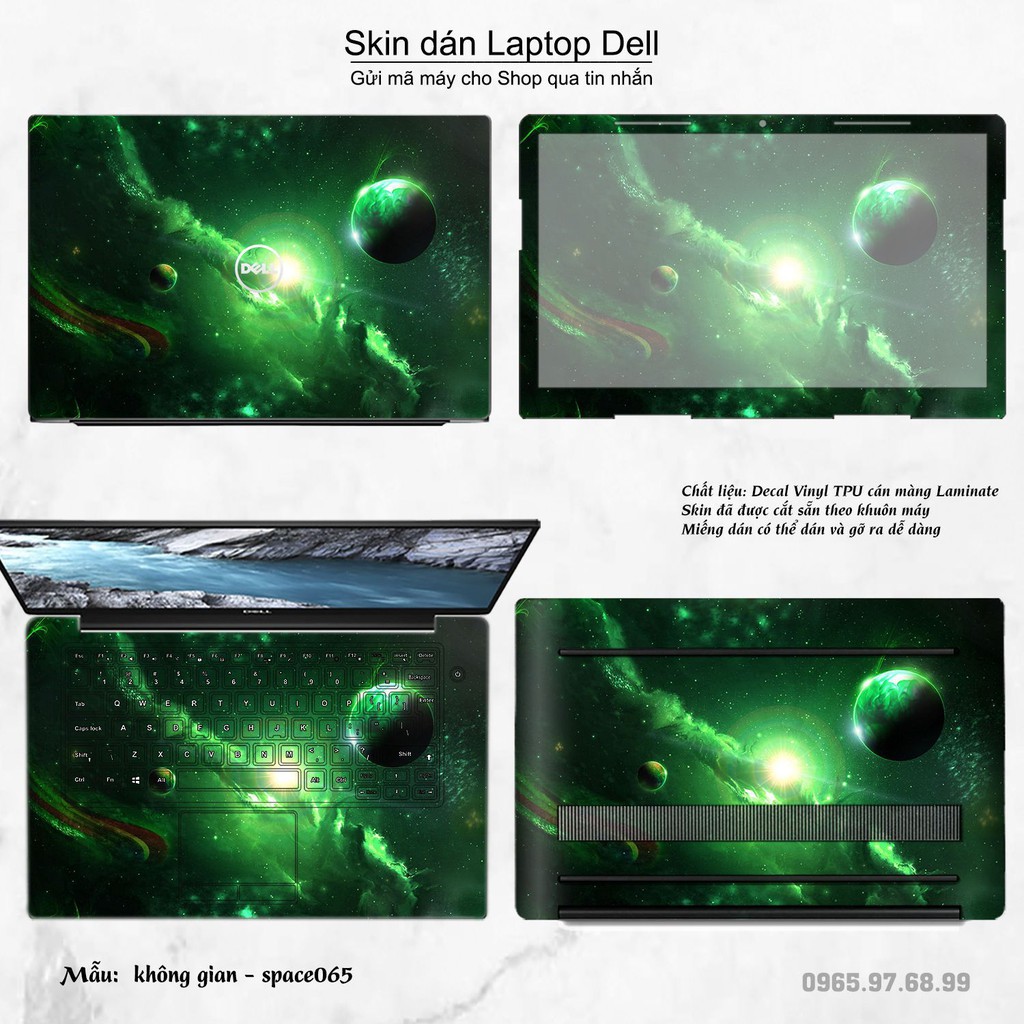 Skin dán Laptop Dell in hình không gian nhiều mẫu 11 (inbox mã máy cho Shop)