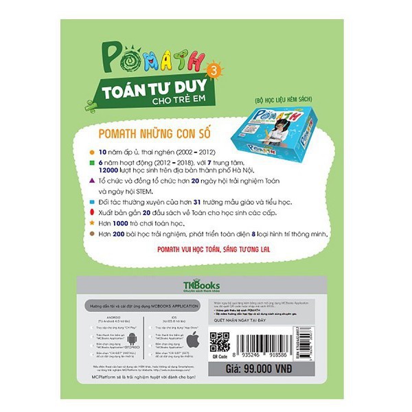 Sách - POMath -Toán tư duy cho trẻ em tập 3  - MCBooks | BigBuy360 - bigbuy360.vn