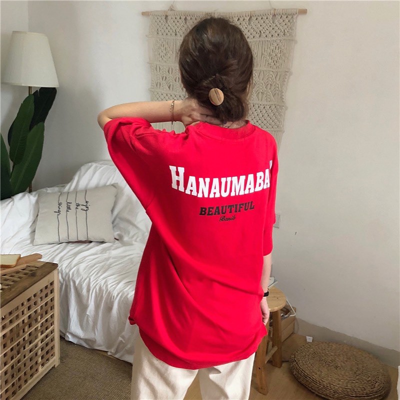 Áo thun tay lỡ free size HANAUMABAY