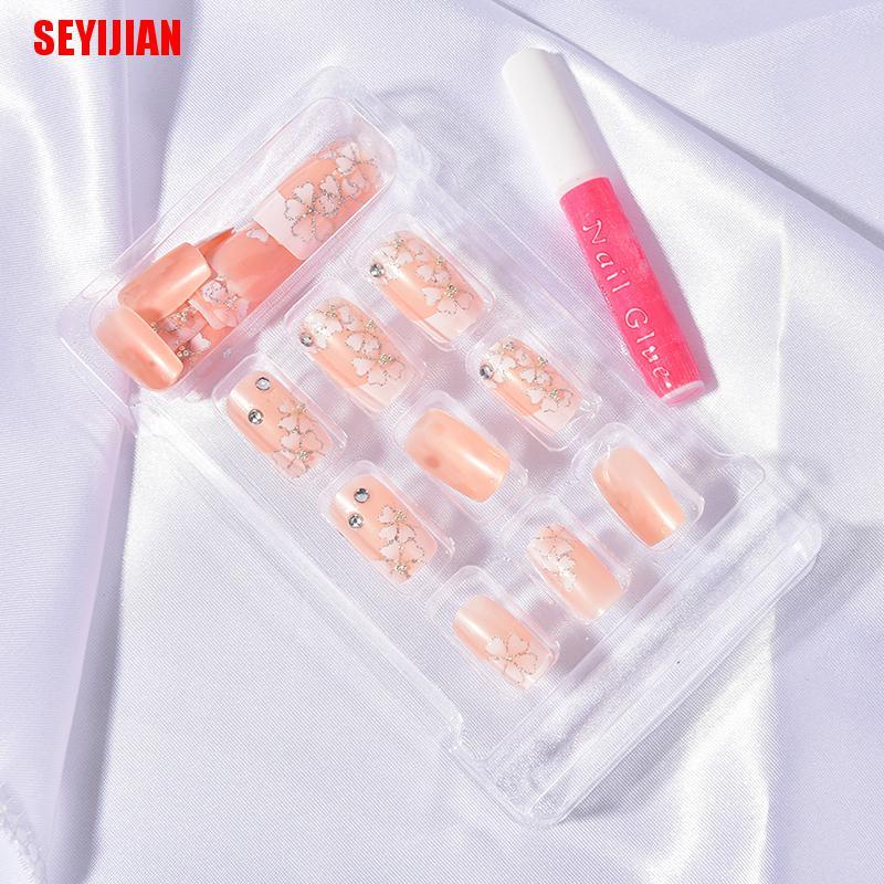 Set 24 Móng Tay Giả Họa Tiết Xinh Xắn