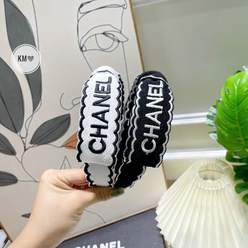 Băng đô cài tóc nơ chan€l, Bờm nơ chanel, bờm vải nơ hót trend