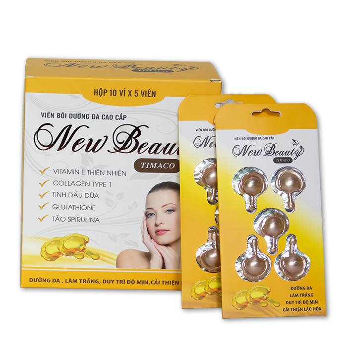 Viên bôi dưỡng da cao cấp New Beauty Timaco  - hộp 50 viên