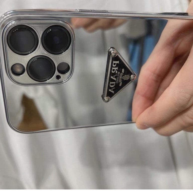 PRADA Ốp Điện Thoại tpu Mềm Tráng Gương Mạ Điện Cho iphone 15proamx 15 1 5pro 14proamx 13 pro max ins 12 pro max 11 pro max xsmax 7 8 PLUS XR X XS