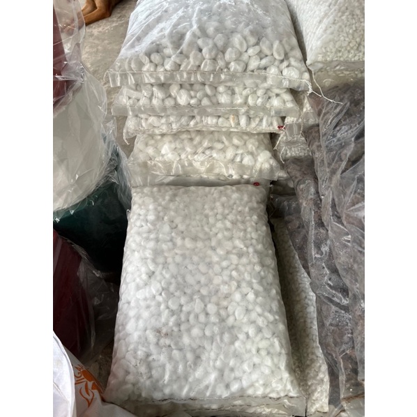 SỎI TRẮNG VIÊN 2-3cm dùng TRANG TRÍ CHẬU CÂY, bể cá túi 1kg