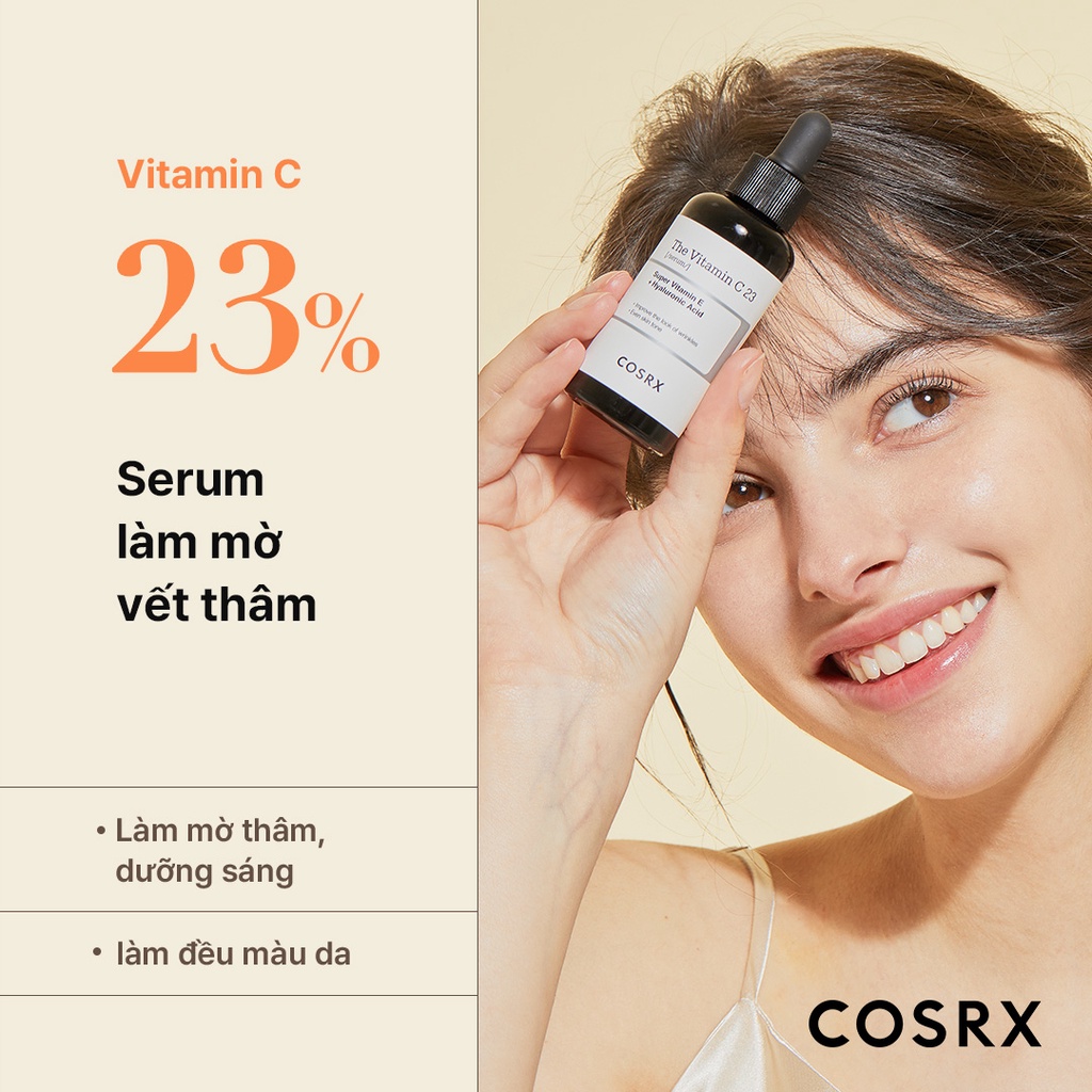 Serum COSRX The RX 20ml Niacinamide 15% chăm sóc da mụn/ Vitamin C 23% cải thiện tông da/ Hyaluronic 3% làm mát dịu da