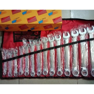 Bộ chìa khoá cờ lê vòng miệng yeti 14 chi tiết 8mm-24mm, 10mm-32mm