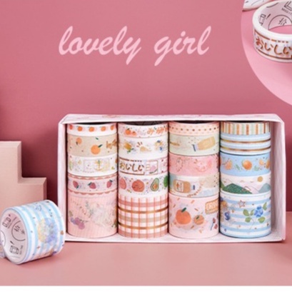 Hộp 20 cuộn băng dính trang trí washi tape