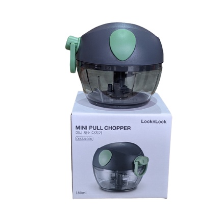 Máy xay tỏi ớt, Dụng cụ băm rau củ quả mini cầm tay Lock&Lock CKS321 180ml, xay hành, thịt, cá đa năng làm đồ ăn dặm