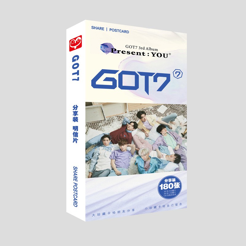 (Idol Nam Kpop) Postcard Got7 bigbang ikon winner hộp ảnh bộ ảnh có ảnh dán + lomo + postcard bưu thiếp
