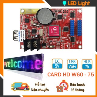 Mạch w60 - 75 - card usb,wifi điều khiển led ma trận full màu.