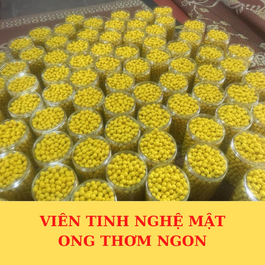 Nghệ viên mật ong Tam.Đảo 500g, viên tinh nghệ mật ong, tinh bột nghệ nguyên chất giúp giảm cân phòng hậu sản đau dạ dày