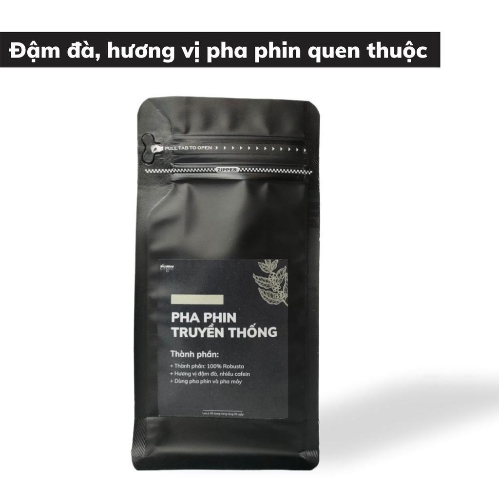 Cà phê nguyên chất BLEND Robusta và Arabica 125G pha phin cafe rang xay không độn phụ gia - Big Dream Coffee