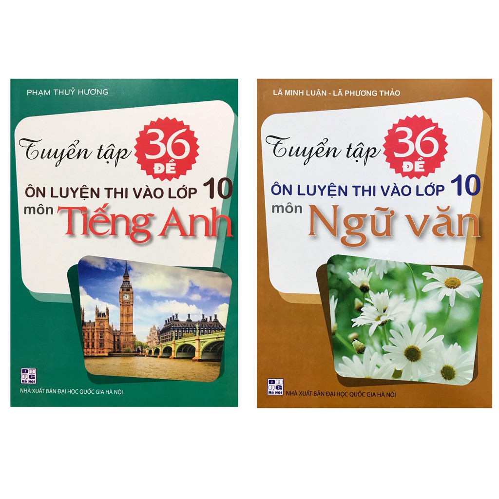 Sách - Combo Tuyển tập 36 đề ôn luyện thi vào lớp 10 (môn Tiếng Anh + Ngữ Văn)